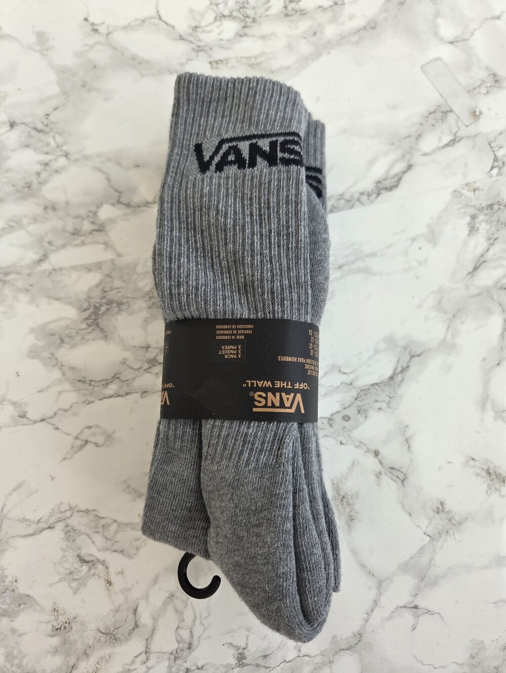 Vans  Socks 3 Pack Gray Crew Socks Men’s Size 9.5–13 NEW